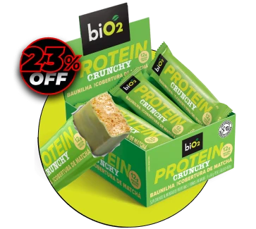 biO2 Barra de Proteína Crunchy Matchá