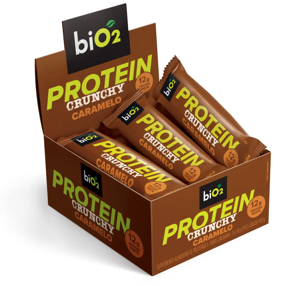 Barra De Prote Na Bio Protein Crunchy Bar Caramelo G Bio